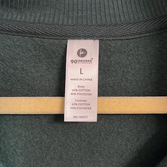 90 degrees by reflex half zip sweatshirt size large, nwt - Picture 3 of 10